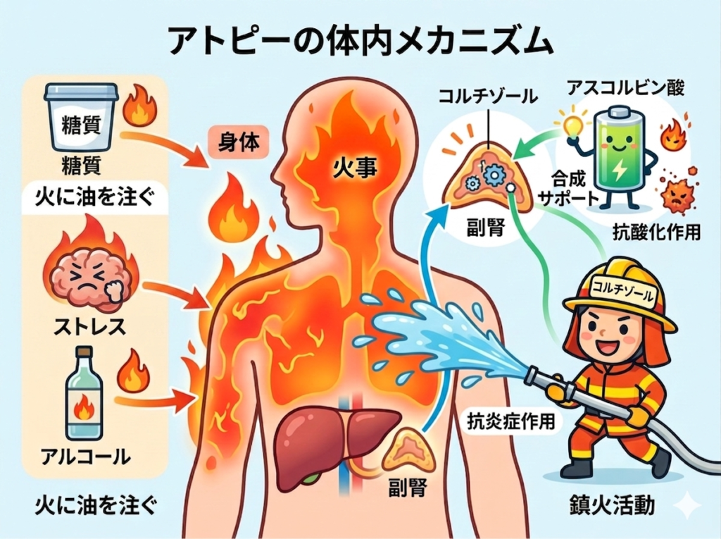 アトピー性皮膚炎の原因と対策