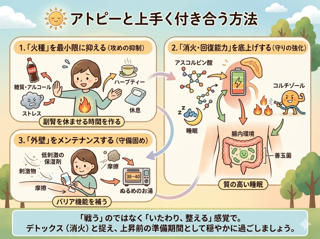 アトピー性皮膚炎の改善戦略
